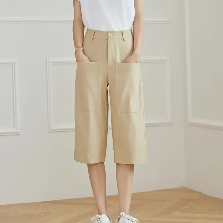 Eyouth 10148 women pants high waist 3/4 pants for woman