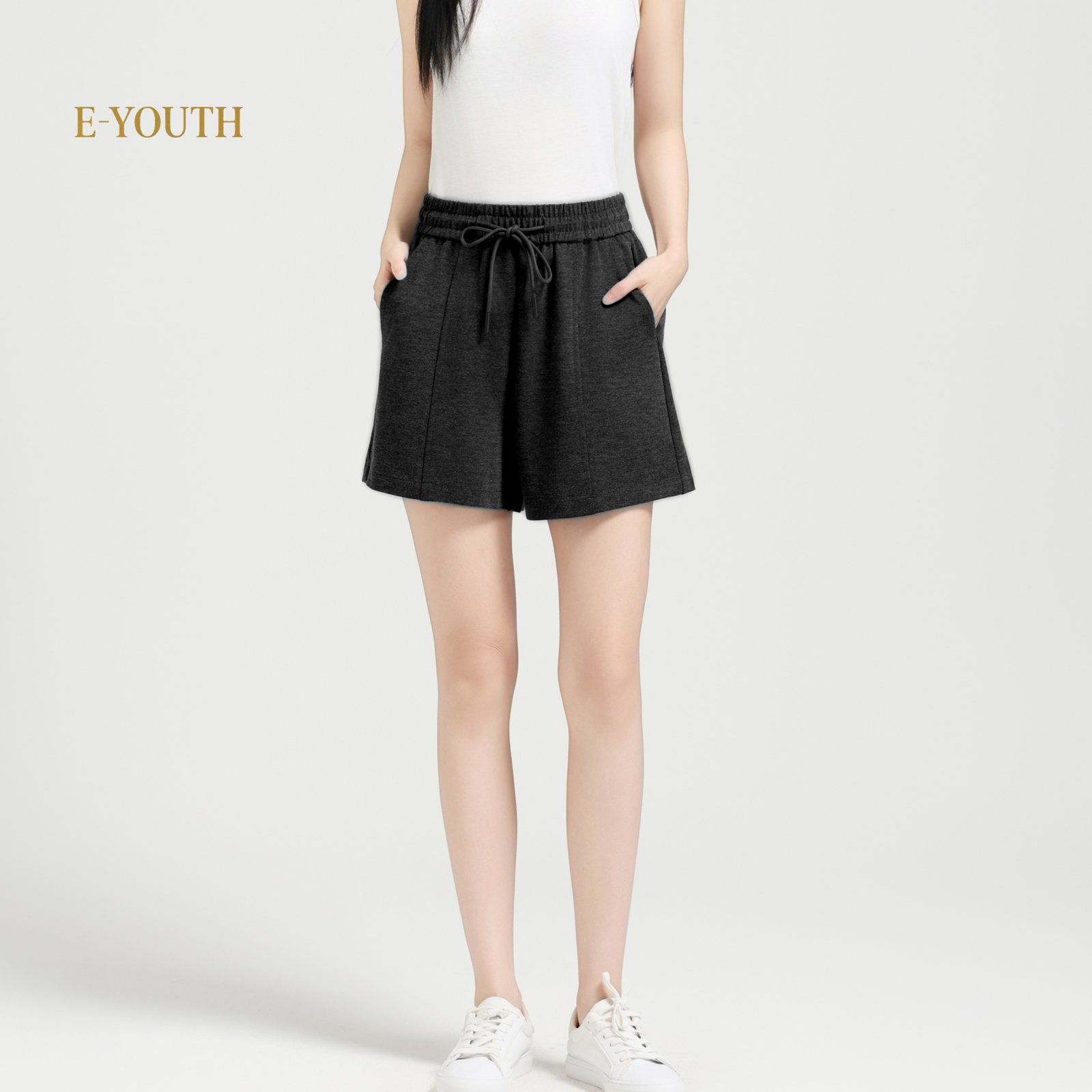 Eyouth 20233 Women Essential Drawstring Cotton Shorts product detail 7