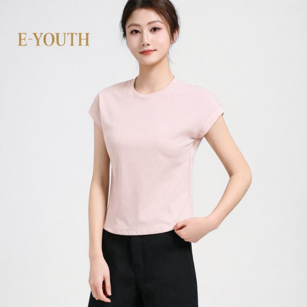 Eyouth 13109 Women’s Minimalist Cotton T-Shirt - Soft, Comfortable, and Stylish Tops in Multiple Colors