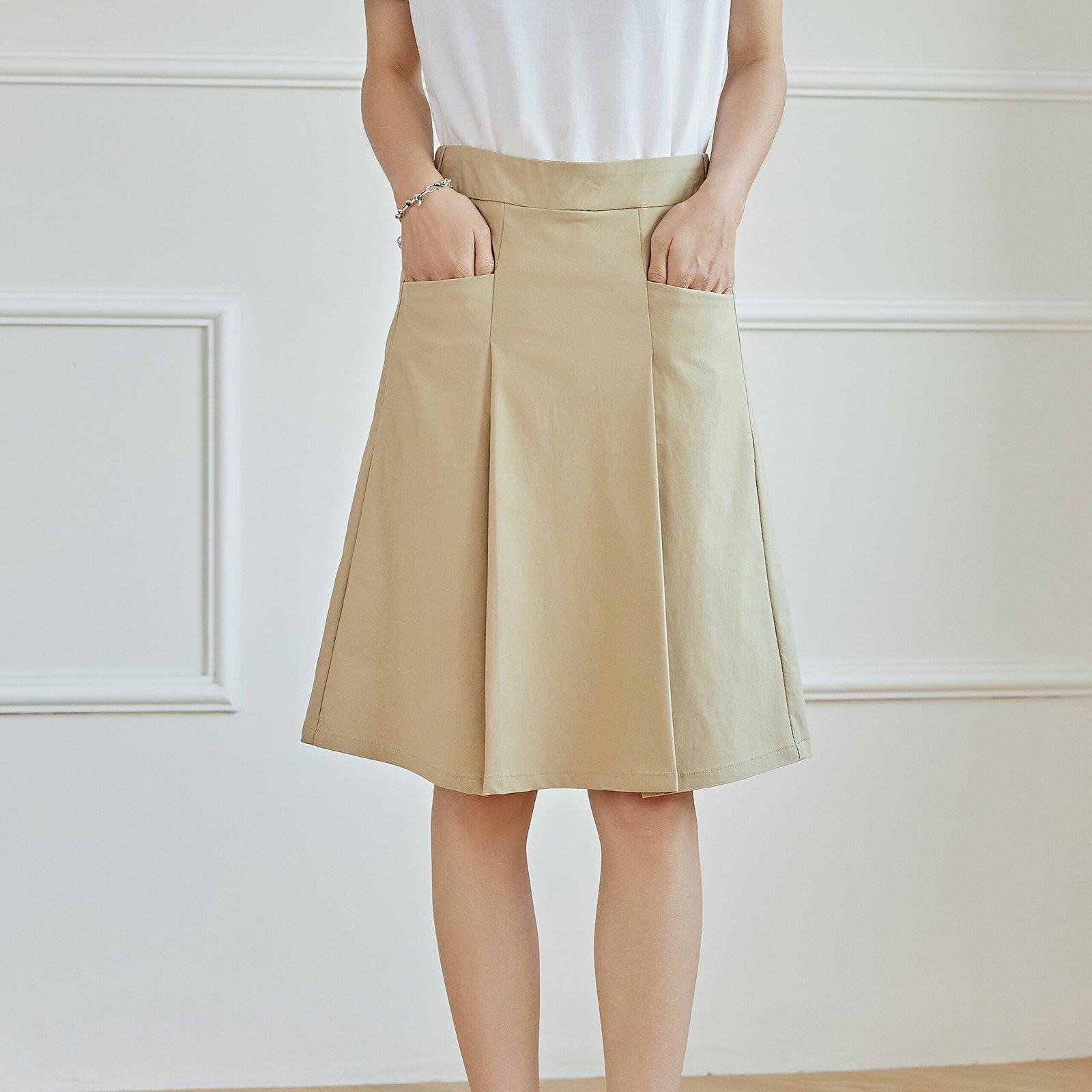 Eyouth 1948 women skirts high waist knee lenth A line skirts product detail 8