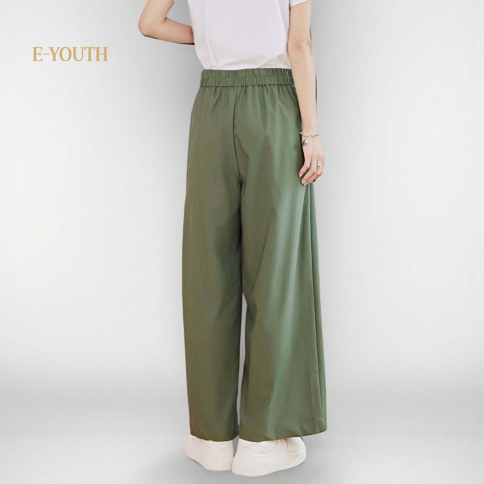 Eyouth 10142 Women Minimalist High-Waist Wide-Leg Pants product detail 7