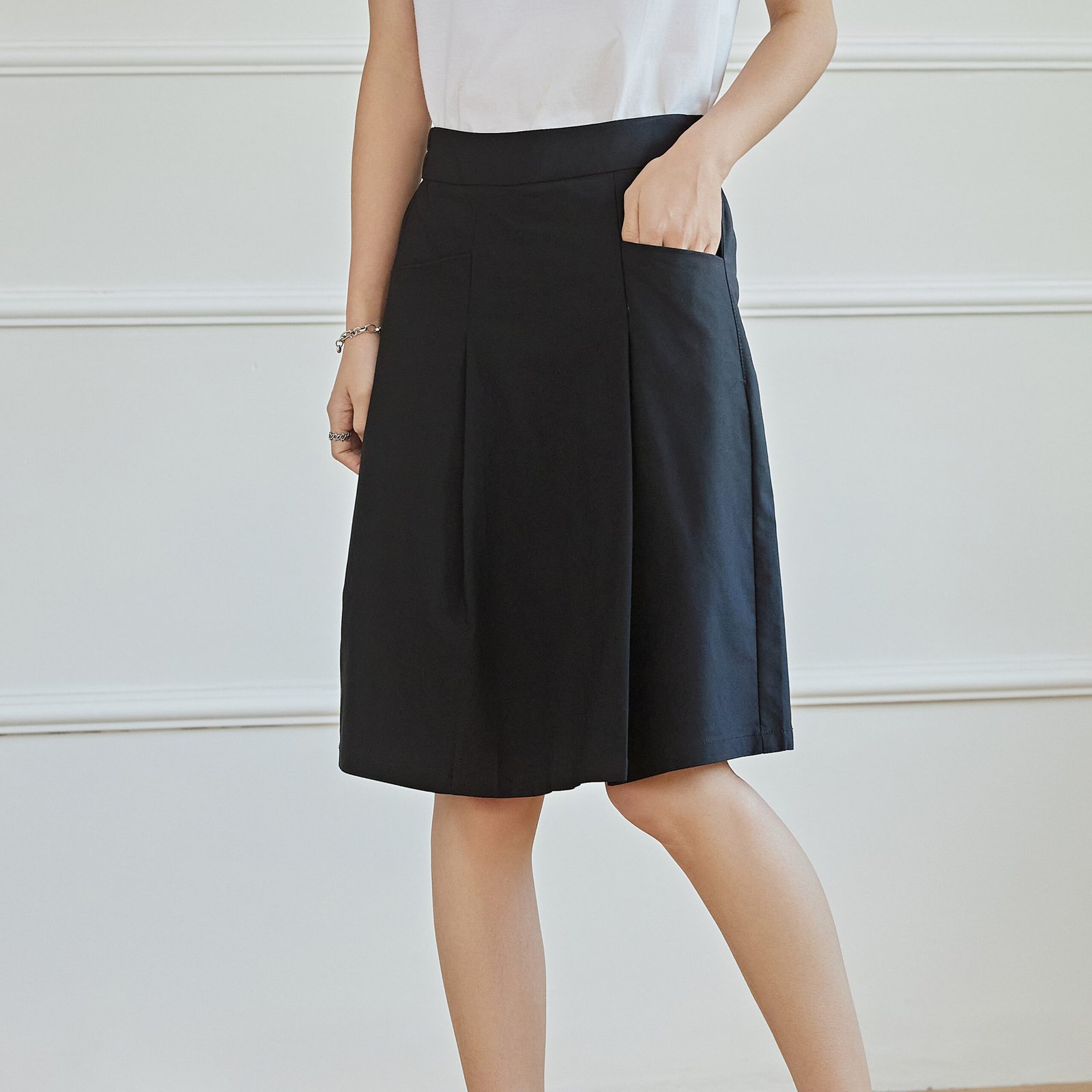 Eyouth 1948 women skirts high waist knee lenth A line skirts product detail 11