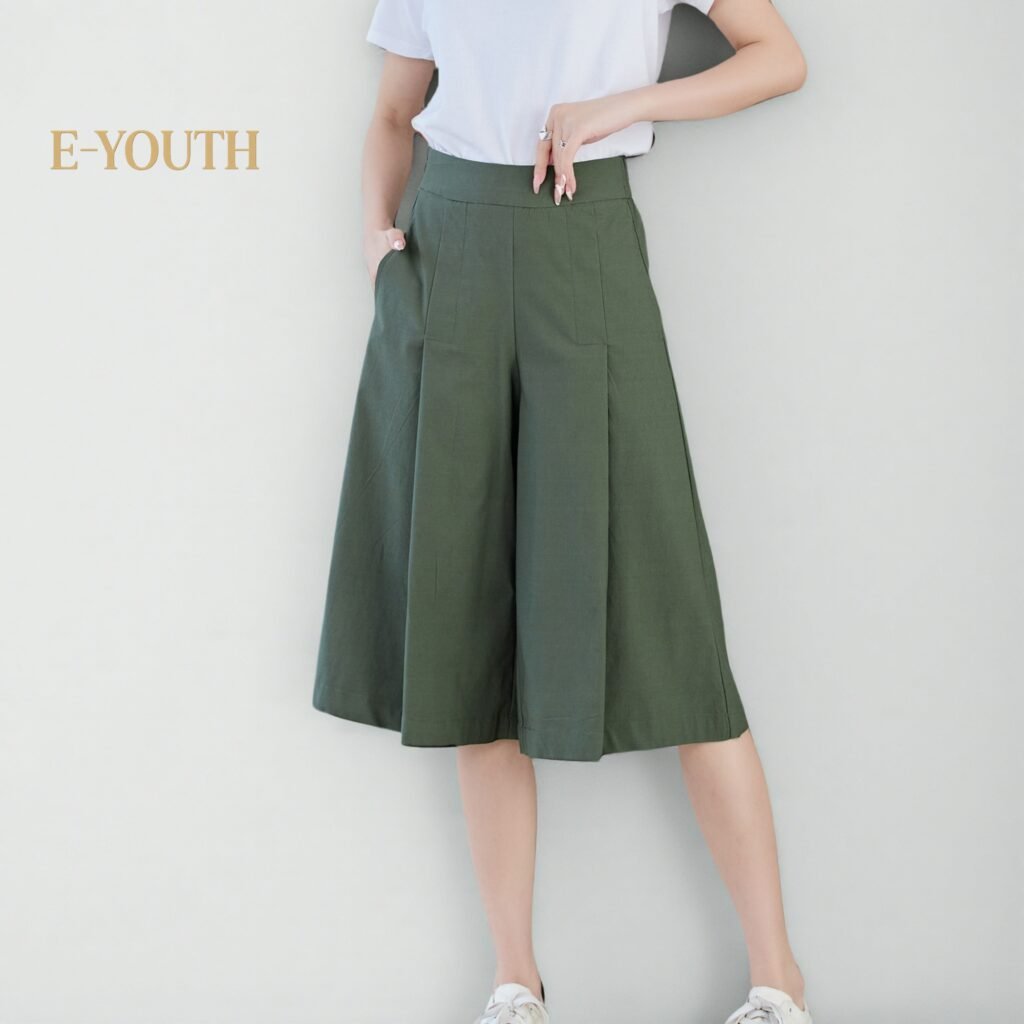 Eyouth 10104 Women's Elegance Wide-Leg Culottes